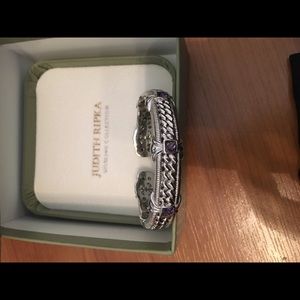 Judith Ripka sterling silver amethyst stones